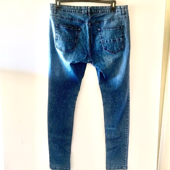 Brave Soul Mens Jeans Skinny Leg blue jean 5 pocket 41” L 36” W great condition - Picture 7 of 7